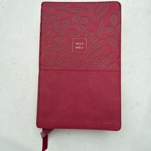 NKJV Thomas Nelson Bible, Personal Size Large Print, Leathersoft, Pink.